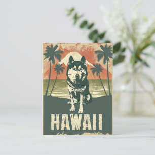 Alaskan Malamute Hawaii-Urlaub Reise Postkarte