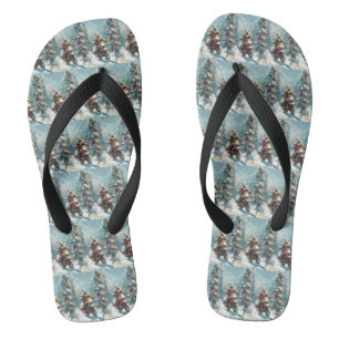 Alaskan Malamute Hund fährt Motorrad Weihnachten  Flip Flops