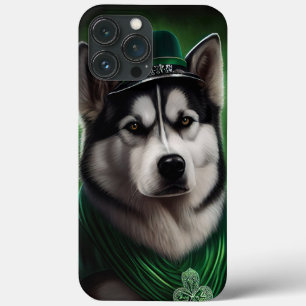 Alaskan Malamute Hund in St. Patrick's Day Dress Case-Mate iPhone Hülle