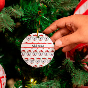 Alaskan Malamute Hunderasse Weihnachtssterne Keramik Ornament