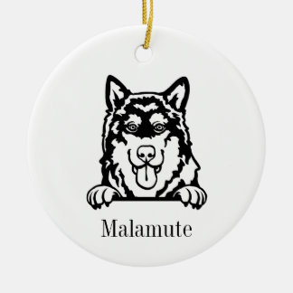 Alaskan Malamute Hundeschmuck Keramik Ornament