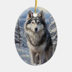 Alaskan Malamute Keramik Ornament