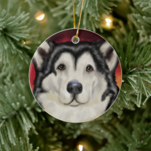 Alaskan Malamute Keramik Ornament