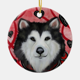 Alaskan Malamute Keramik Ornament