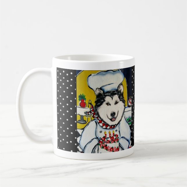 Alaskan Malamute Koch Tasse (Links)
