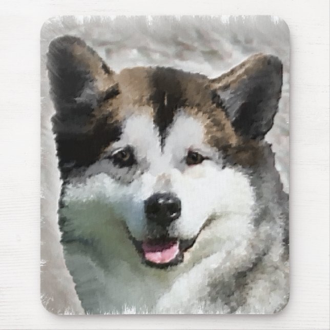 Alaskan Malamute Kunstgeschenke Mousepad (Vorne)