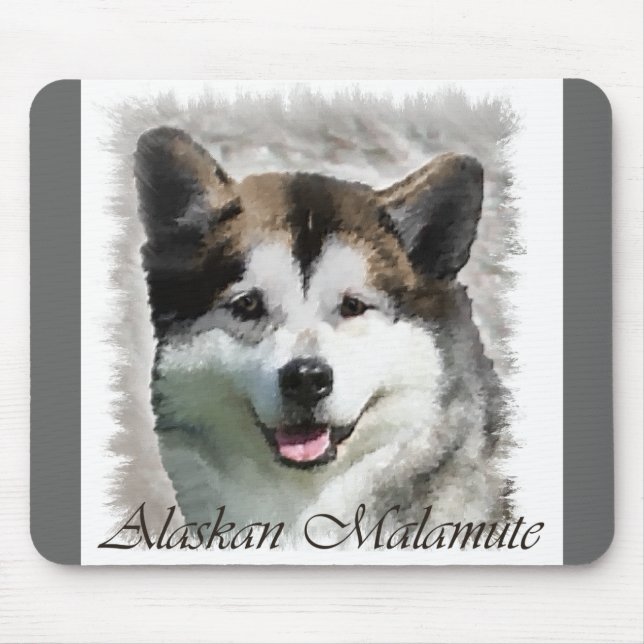 Alaskan Malamute Kunstgeschenke Mousepad (Vorne)
