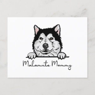 Alaskan Malamute Mommy Postkarte