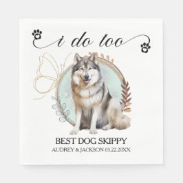 Alaskan Malamute Napkin mit Hogs Foto Serviette