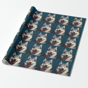 Alaskan Malamute Neujahr Geschenkpapier