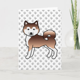 Alaskan Malamute Niedlicher Cartoon Hund Karte
