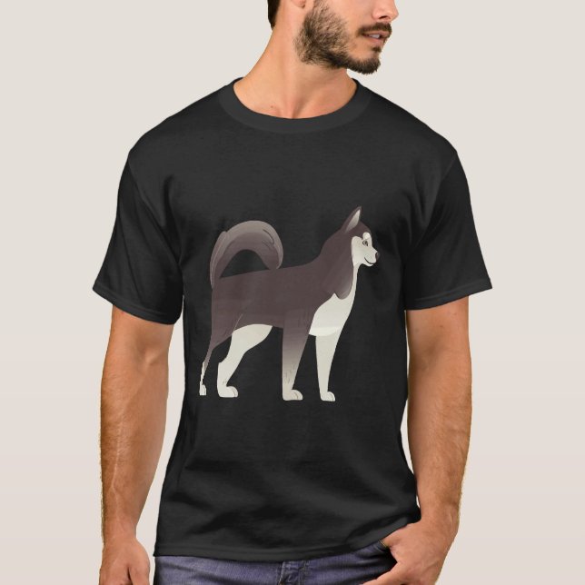 Alaskan Malamute oder sibirischer Husky Niedlich N T-Shirt (Vorderseite)