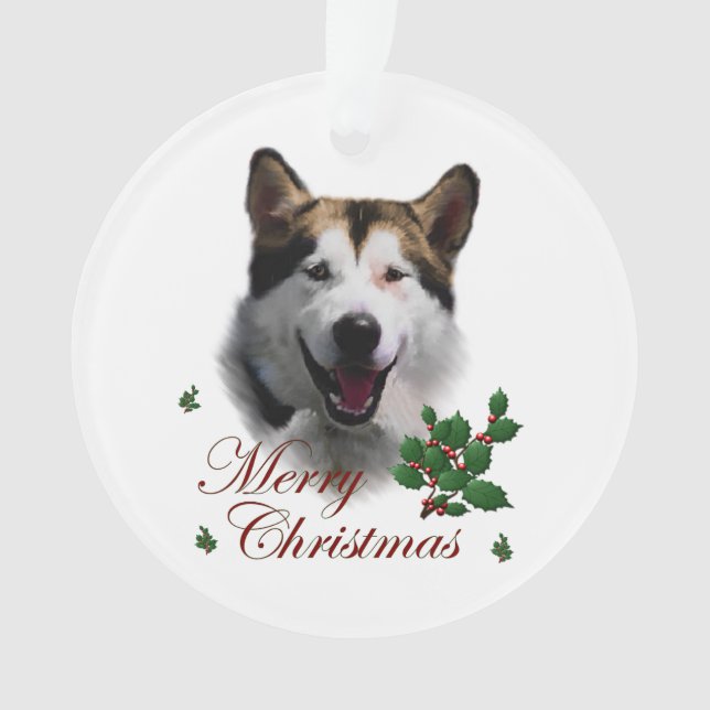 Alaskan Malamute Ornament (Vorderseite)