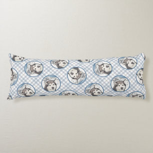 Alaskan Malamute Painting Mal Mally Sled Dog Art Seitenschläferkissen