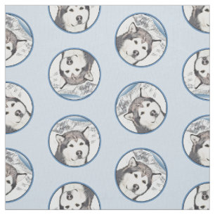 Alaskan Malamute Painting Mal Mally Sled Dog Art Stoff