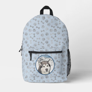 Alaskan Malamute Painting - Niedliche Original Dog Bedruckter Rucksack