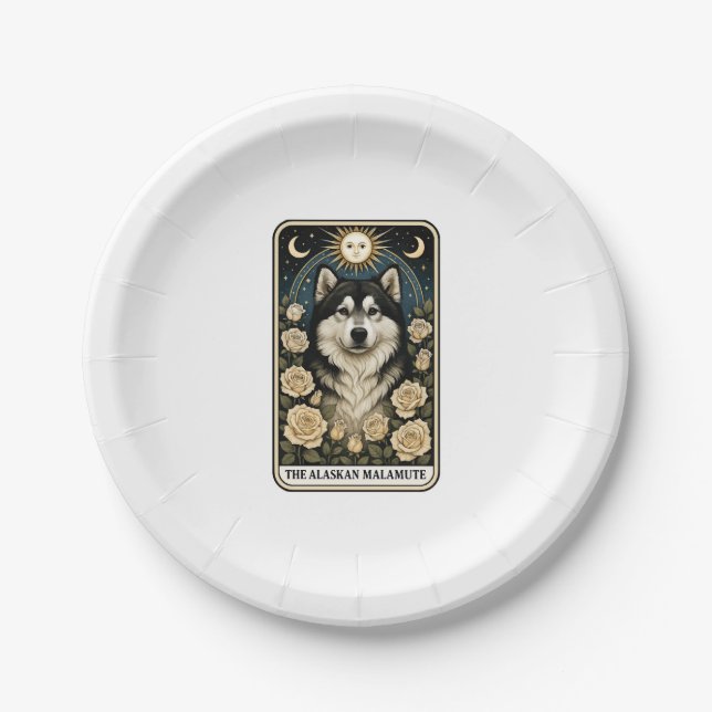 Alaskan Malamute Pappteller (Vorderseite)