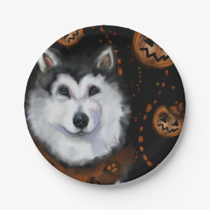 Alaskan Malamute Pappteller