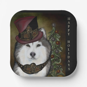 Alaskan Malamute Pappteller