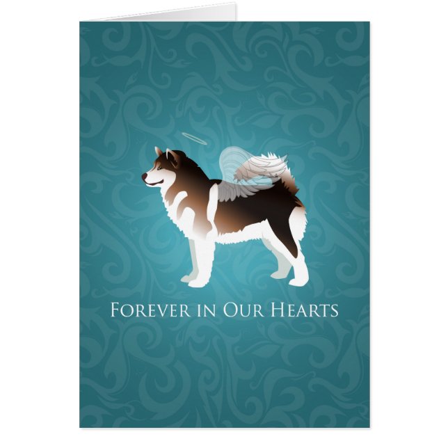 Alaskan Malamute Pet Loss Sympathy Card (Vorne)