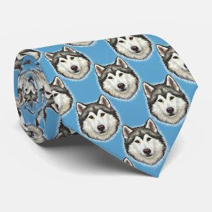 Alaskan Malamute Portrait Schlips – Cooler Hundeli Krawatte