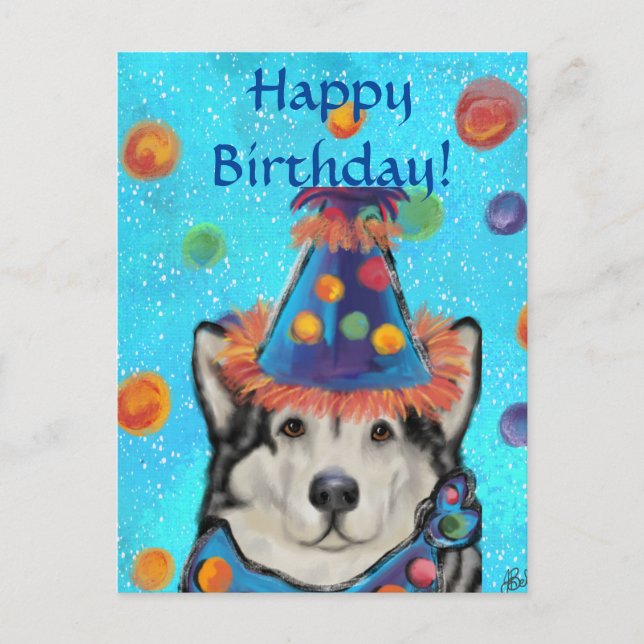 Alaskan Malamute Postkarte (Vorderseite)