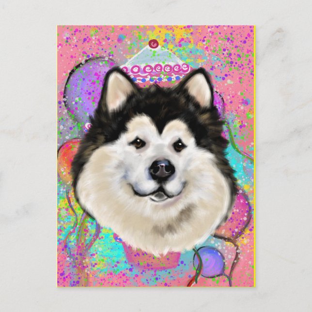 Alaskan Malamute Postkarte (Vorderseite)