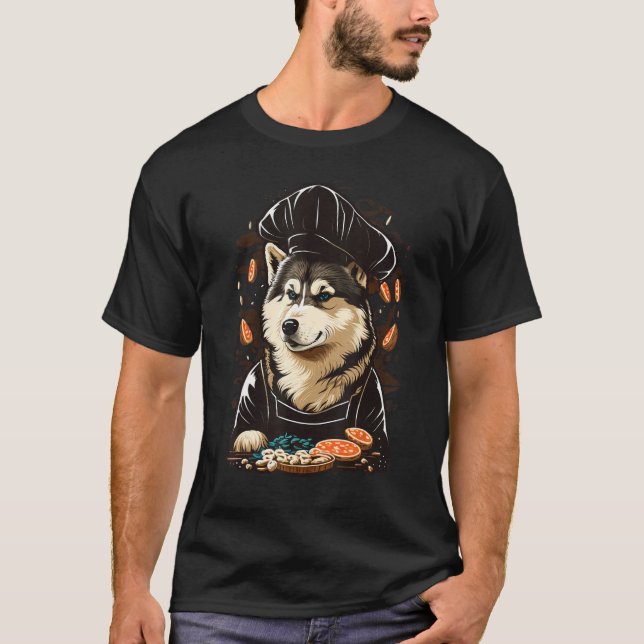 Alaskan Malamute Restaurant cook on Alaskan Malamu T-Shirt (Vorderseite)