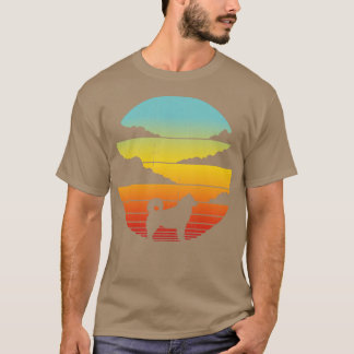 Alaskan Malamute Retro Vintag Sunset 60er 70er für T-Shirt