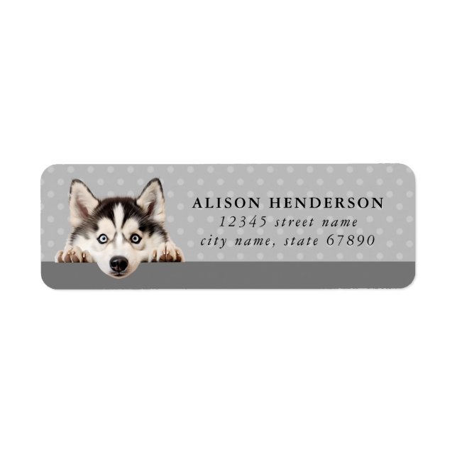 Alaskan Malamute Rücksendeadressen-Aufklebers (Vorne)