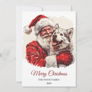 Alaskan Malamute Santa Claus Weihnachten
