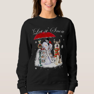 Alaskan Malamute Santa Dog Weihnachtsschneemann Xm Sweatshirt