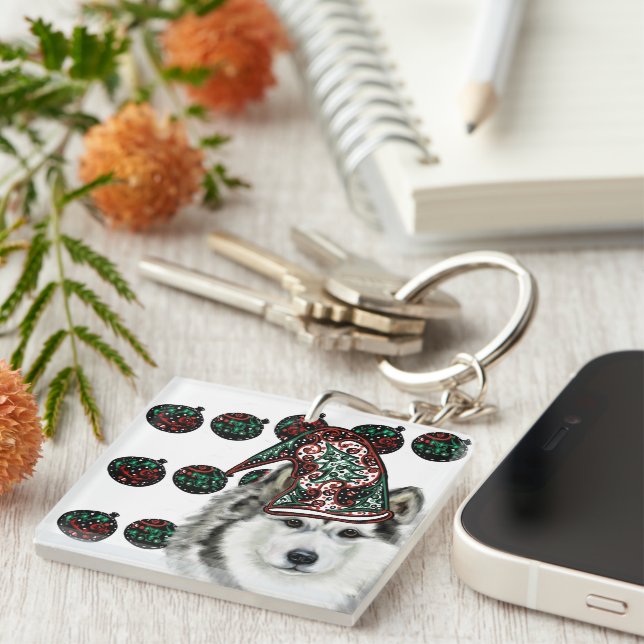 Alaskan Malamute Schlüsselanhänger (Vorderseite rechts)