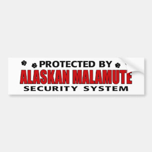 Alaskan Malamute Security Autoaufkleber
