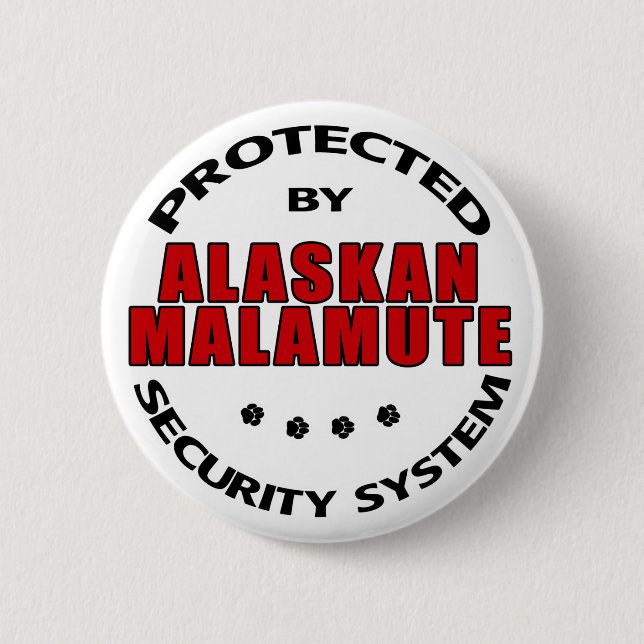 Alaskan Malamute Security Button (Vorderseite)
