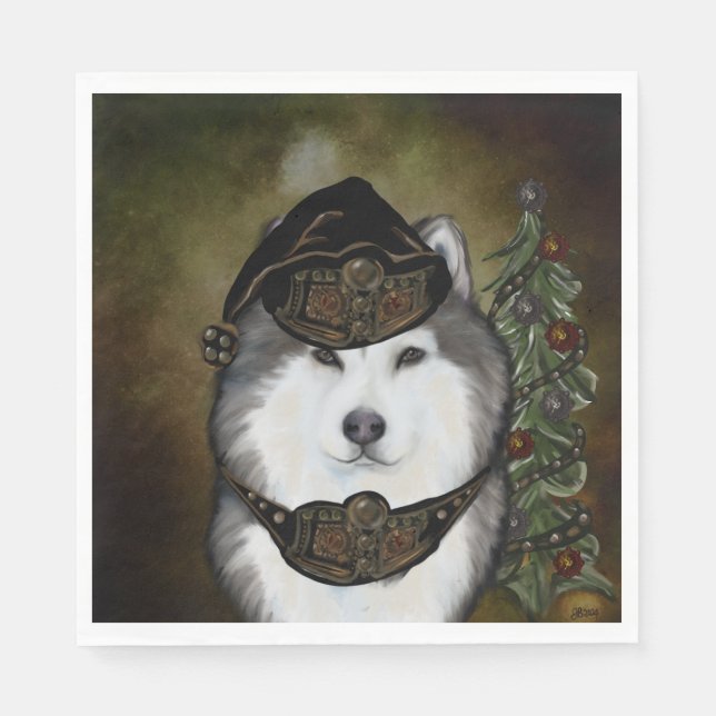 Alaskan Malamute Serviette (Vorderseite)