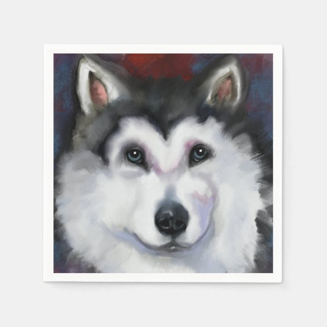 ALASKAN MALAMUTE SERVIETTE (Vorderseite)