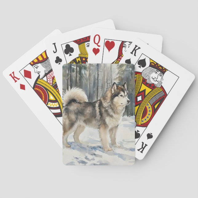 Alaskan Malamute Spielkarten (Rückseite)