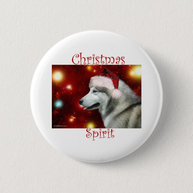 Alaskan Malamute Spirit Button (Vorderseite)