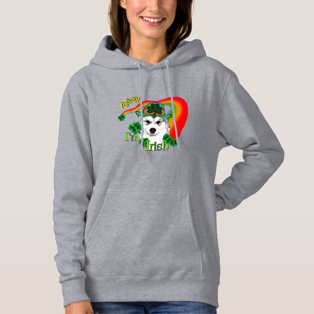 Alaskan Malamute St Patricks Day Hoodie (Vorderseite)