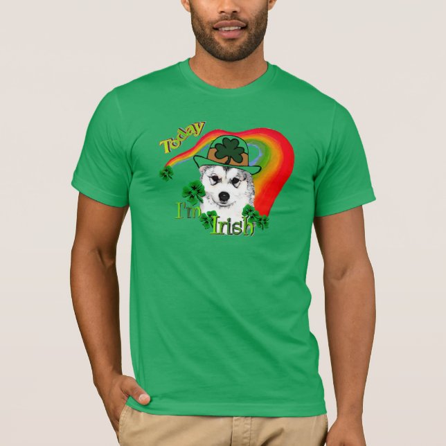 Alaskan Malamute St. Patrick's Day T-Shirt (Vorderseite)