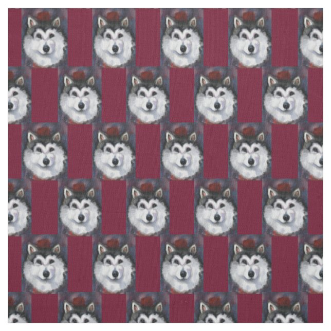 Alaskan Malamute Stoff (Muster)