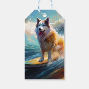 Alaskan Malamute Strand Surfen Malerei Geschenkanhänger