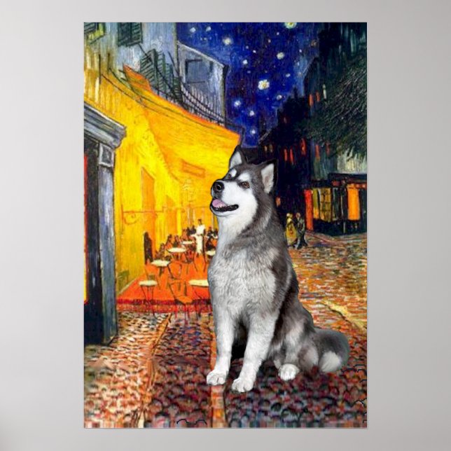 Alaskan Malamute - Terrace Cafe Poster (Vorne)