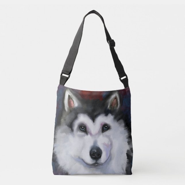 ALASKAN MALAMUTE TRAGETASCHEN MIT LANGEN TRÄGERN (Vorderseite)