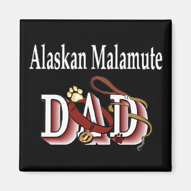Alaskan Malamute Vater Geschenke Magnet (Vorne)