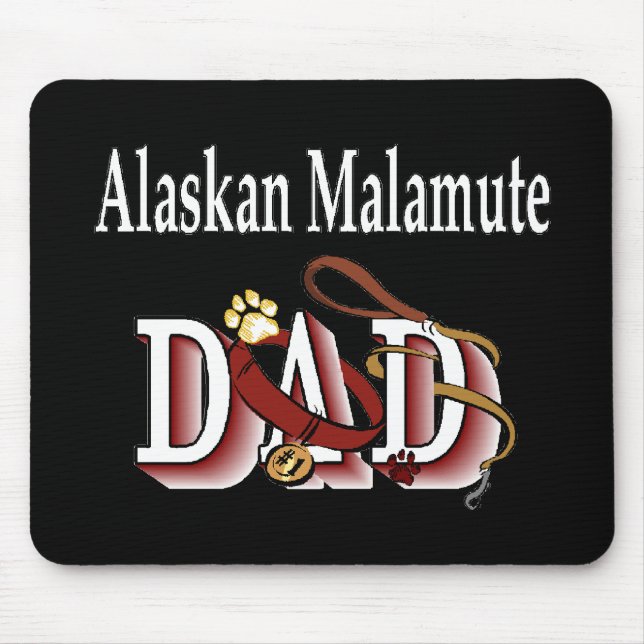Alaskan Malamute Vater Geschenke Mousepad (Vorne)