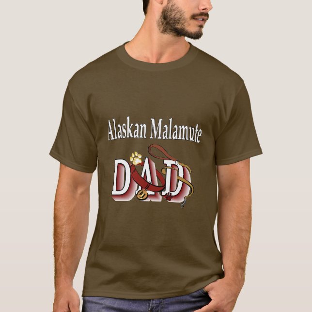 Alaskan Malamute Vater Geschenke T-Shirt (Vorderseite)
