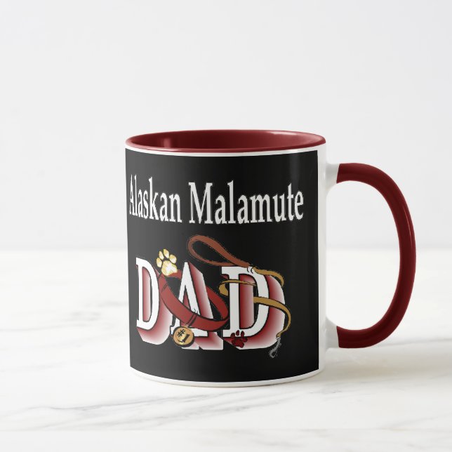 Alaskan Malamute Vater Geschenke Tasse (Rechts)