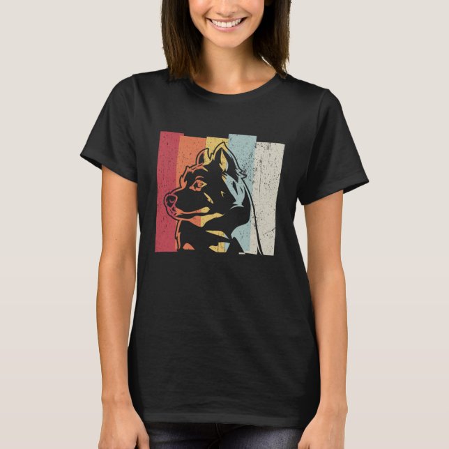 Alaskan Malamute Vintag Retro T-Shirt (Vorderseite)
